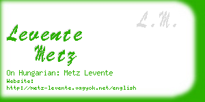 levente metz business card